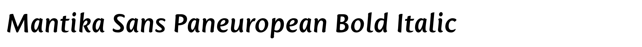 Mantika Sans Paneuropean Bold Italic image